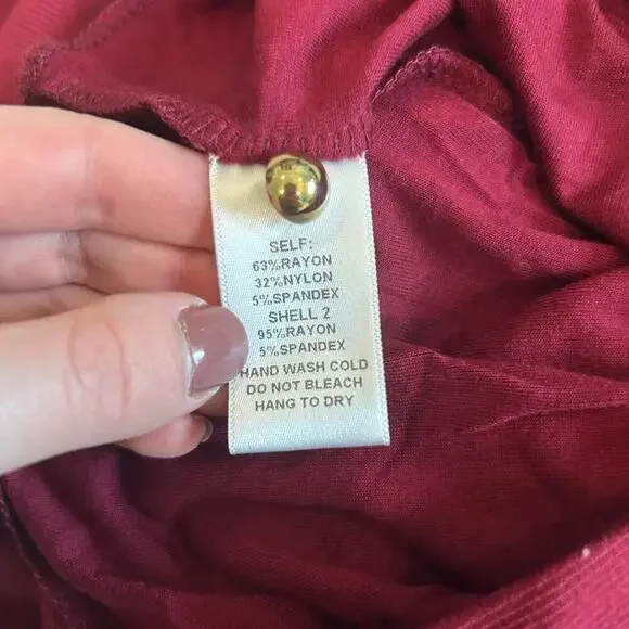 Lulus Double Hex Wine Red Bodycon Dress Backless Open Back Mini Cocktail Size S - Picture 8 of 9